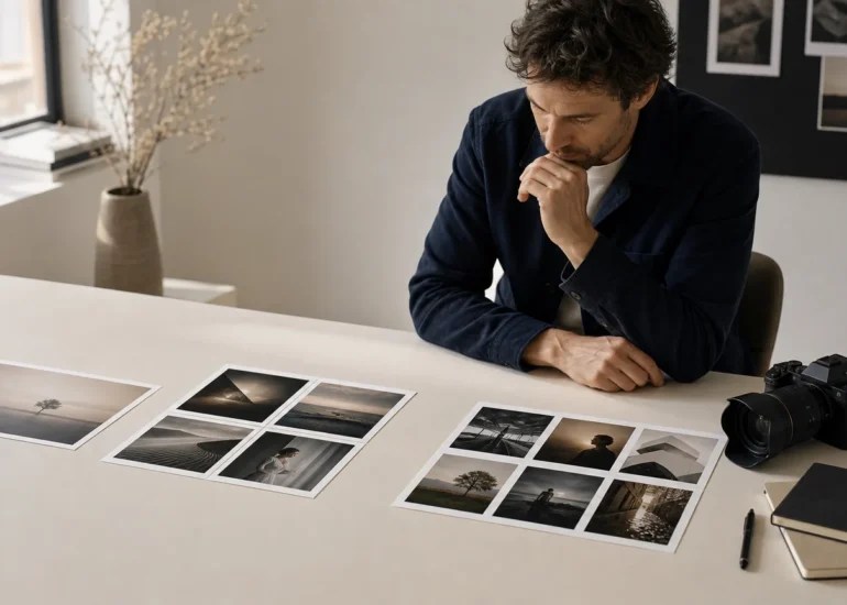 Photographer comparing photography entry plan value