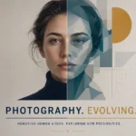 Editorial illustration contrasting a camera photograph with a synthetic AI portrait