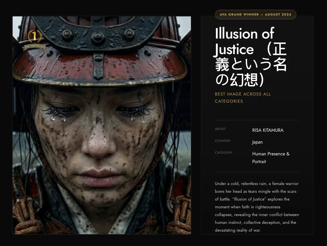 Risa Kitamura Illusion of Justice Art Vision Awards 2026